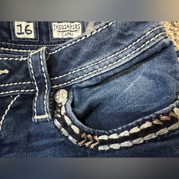 Miss me girls capri size 16 raw hem - Picture 5 of 11